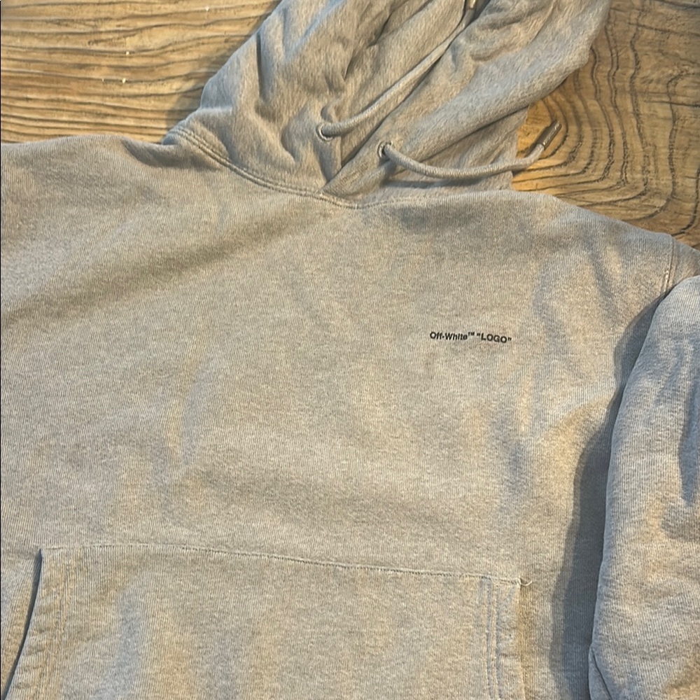 Off-White Gray Sweater Classic Minimalist Design